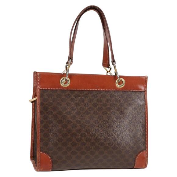 CELINE Macadam Canvas Shoulder Bag Pvc Brown - Picture 1 of 12